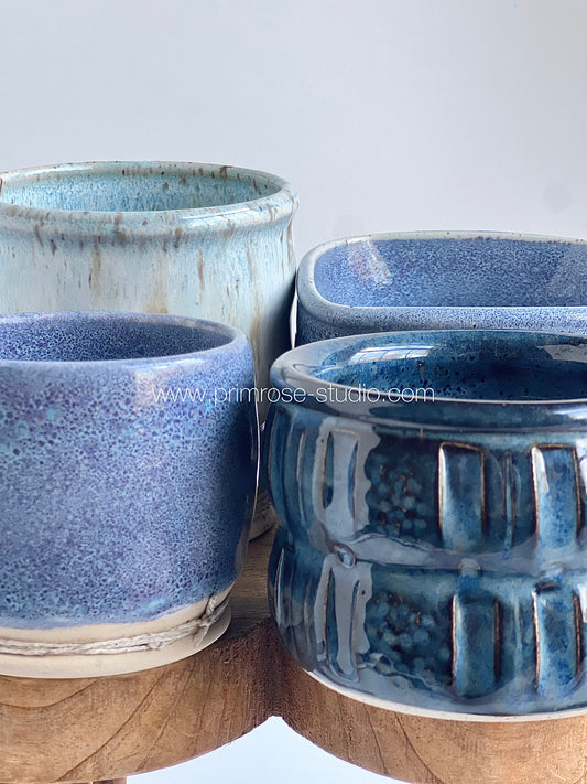 Ceramic Planters with Black Stones (Variety)