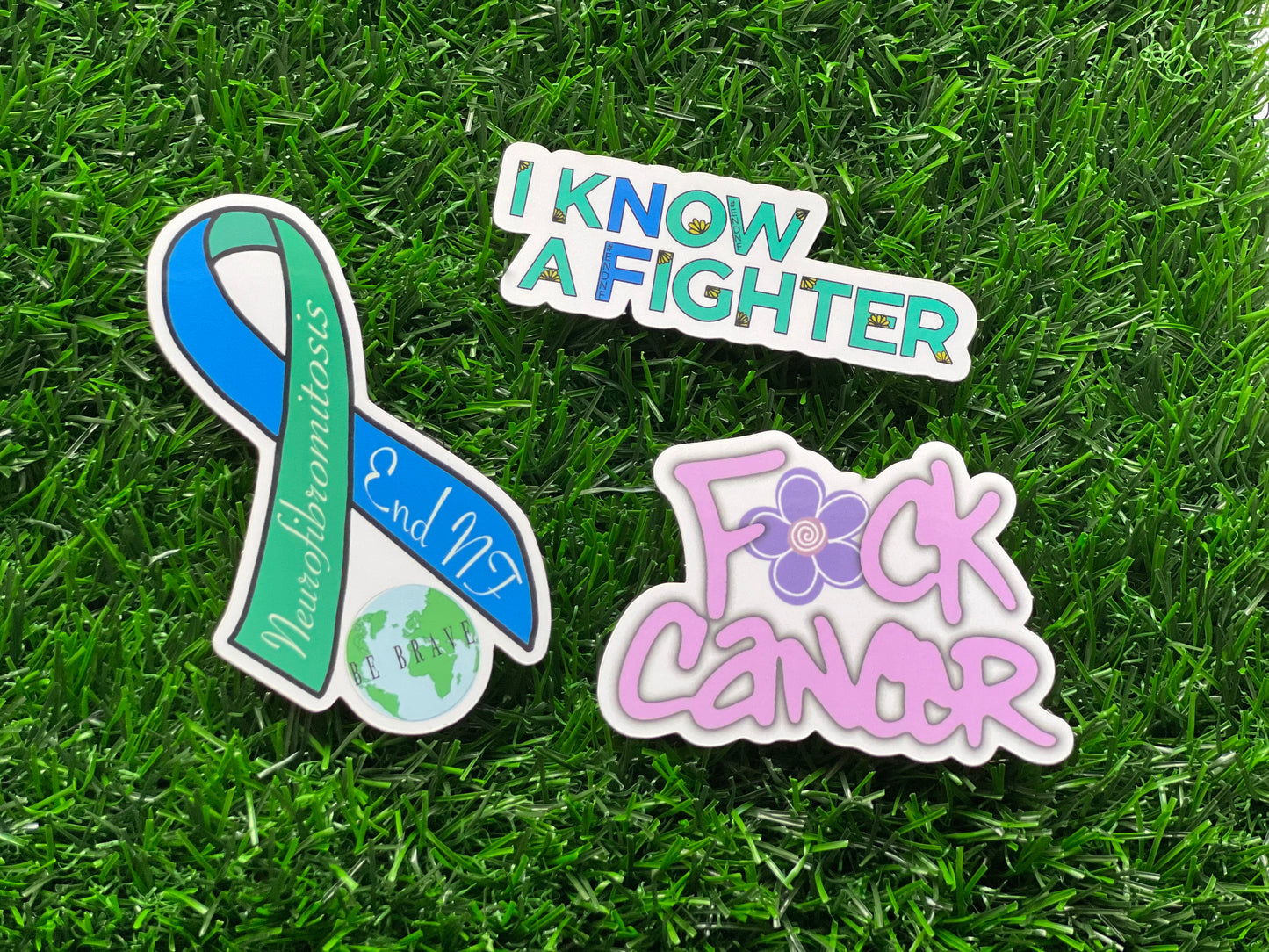 Be Brave Neurofibromatosis Ribbon #EndNF Vinyl Sticker
