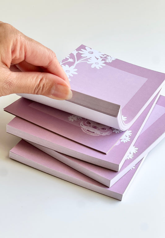 Floral Dragon Notepad, 4x6 in