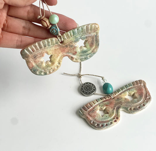 Ceramic Sunglasses Ornament, Wall Decor