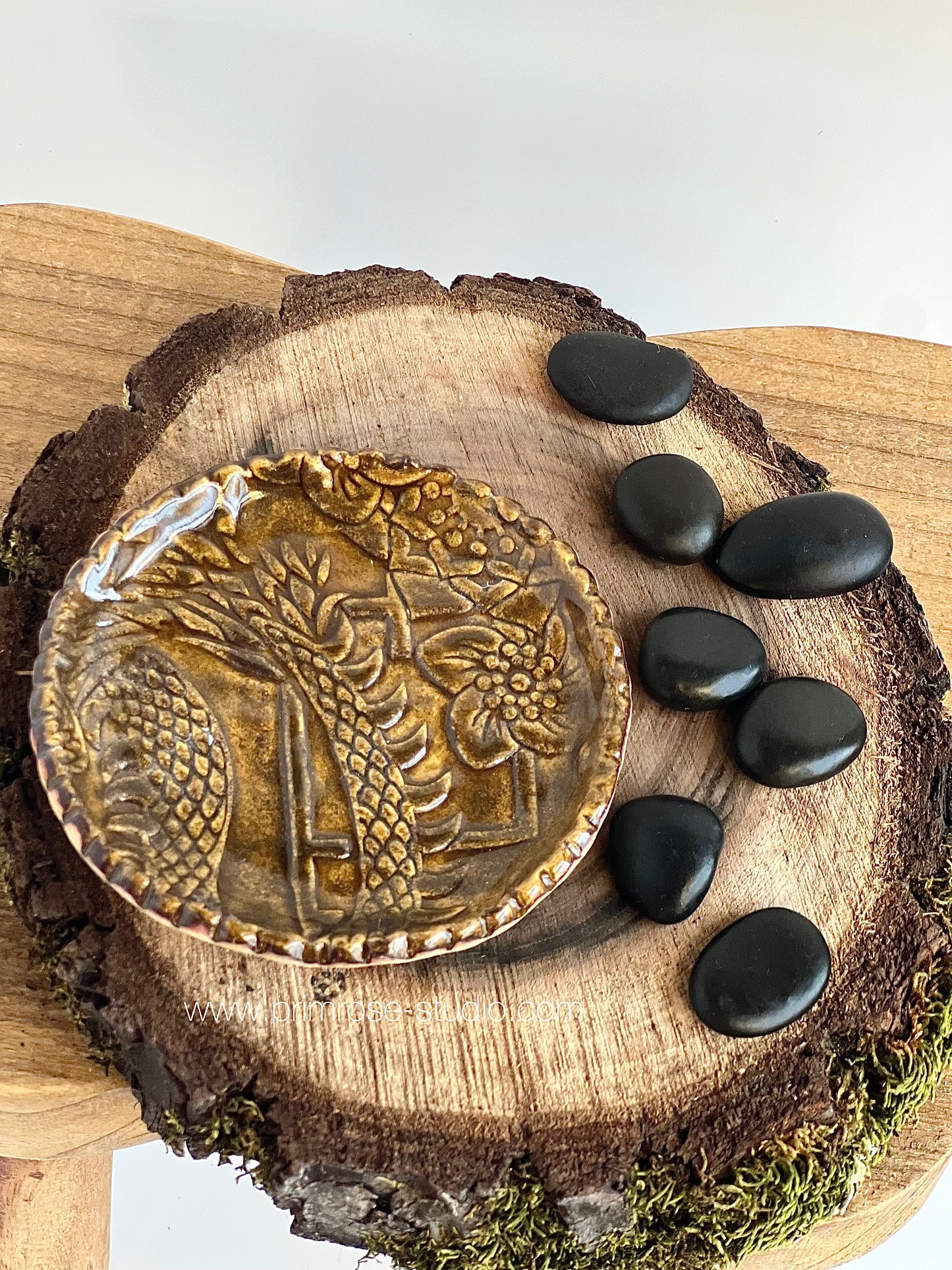 Ceramic Dragon Trinket / Ring Dish (Iron)