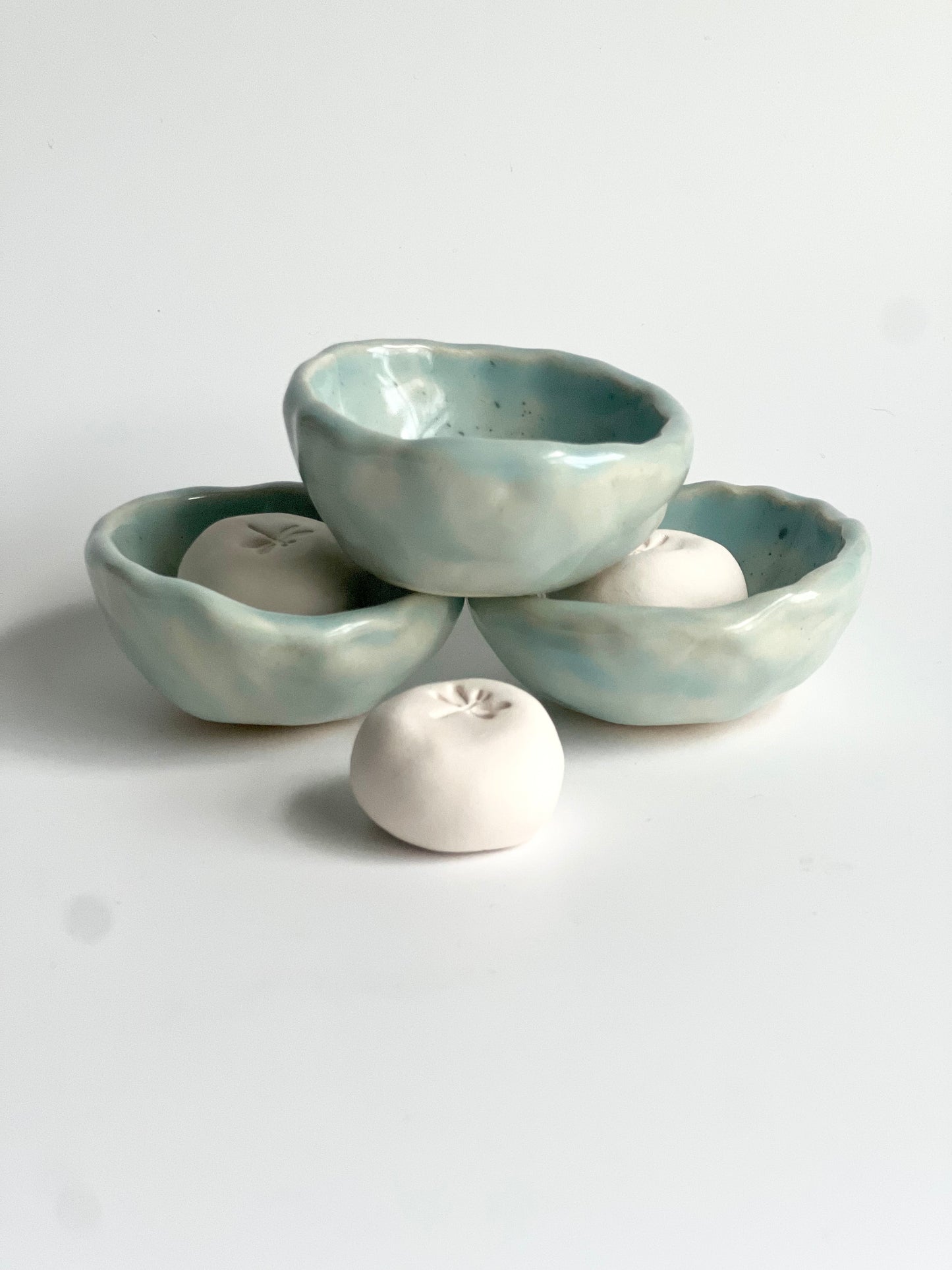 Ceramic Incense Stone with Pinch Pot