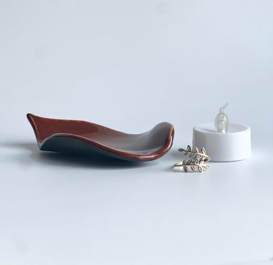 Ceramic Leaf Tray, Dish, Holder