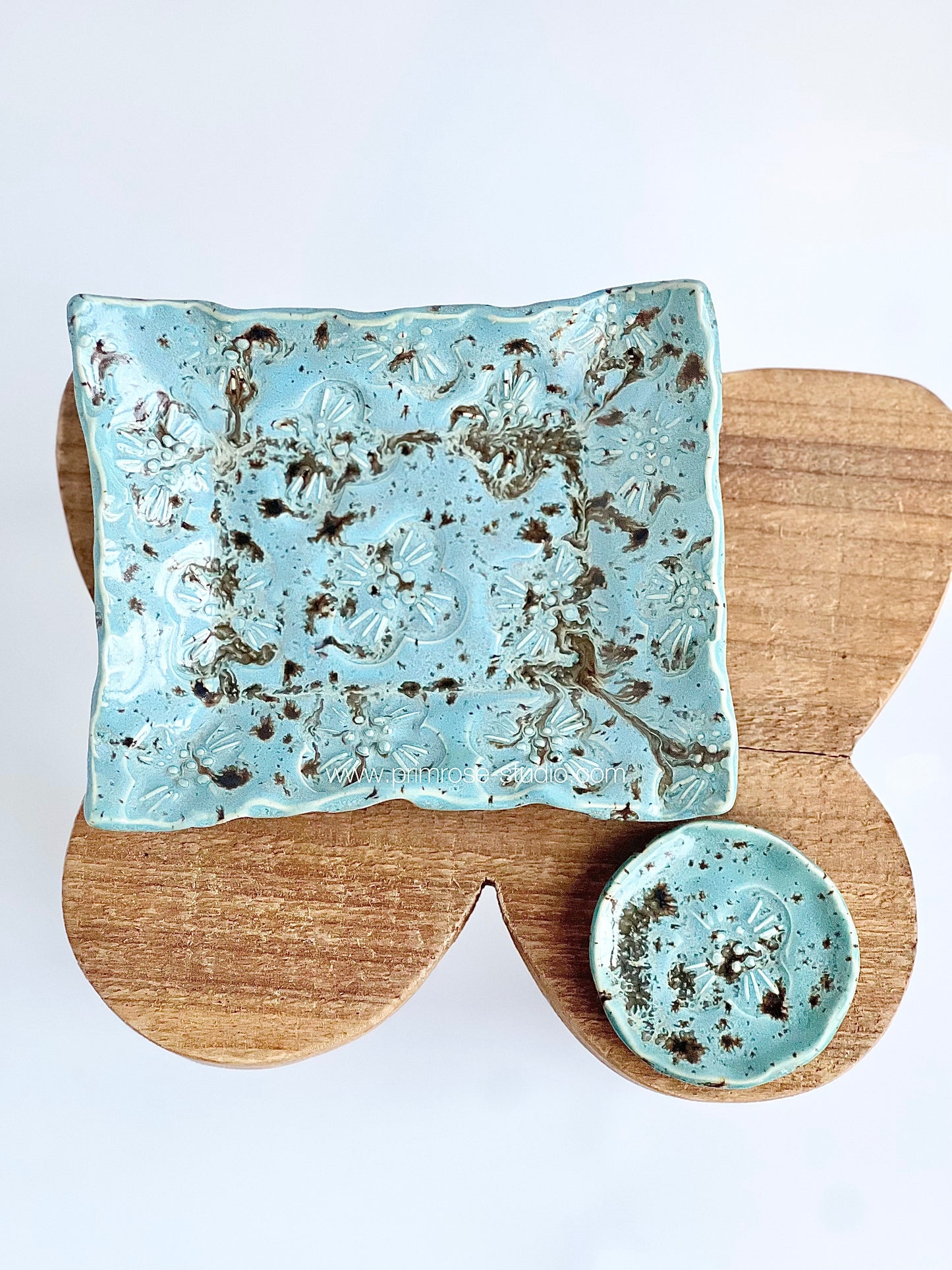 Ceramic Trinket Tray with Matching Dish