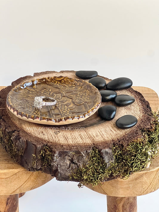 Ceramic Dragon Trinket / Ring Dish (Iron)