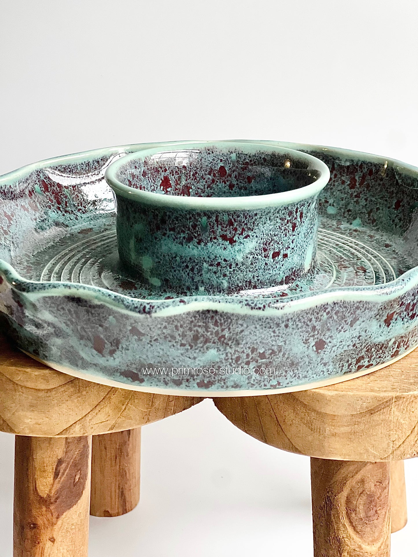 Ceramic Lumpia / Pot Stickers / Chip and Dip Tray (Dragonstone)