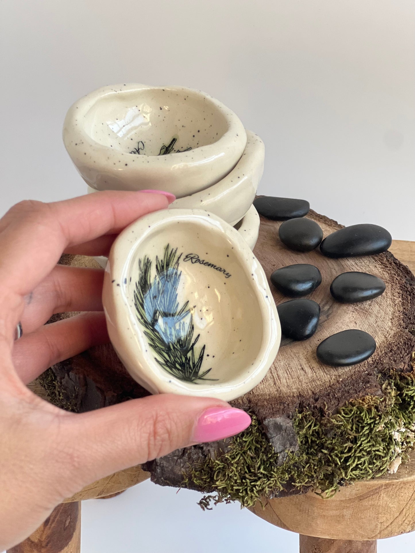 Ceramic Pinch Pot (Various Herbs)