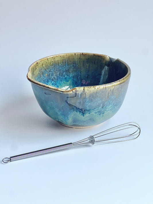 Ceramic Matcha Bowl, Whisking Bowl, Mixing Bowl (with Whisk)