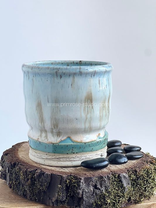 Ceramic Planters with Black Stones (Variety)