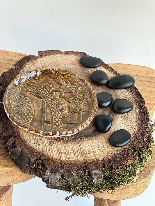 Ceramic Dragon Trinket / Ring Dish (Iron)