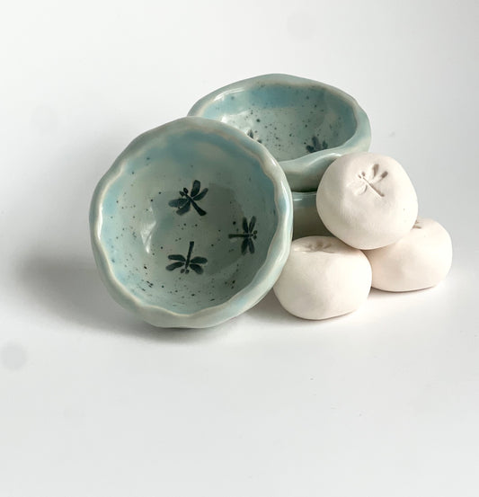 Ceramic Incense Stone with Pinch Pot