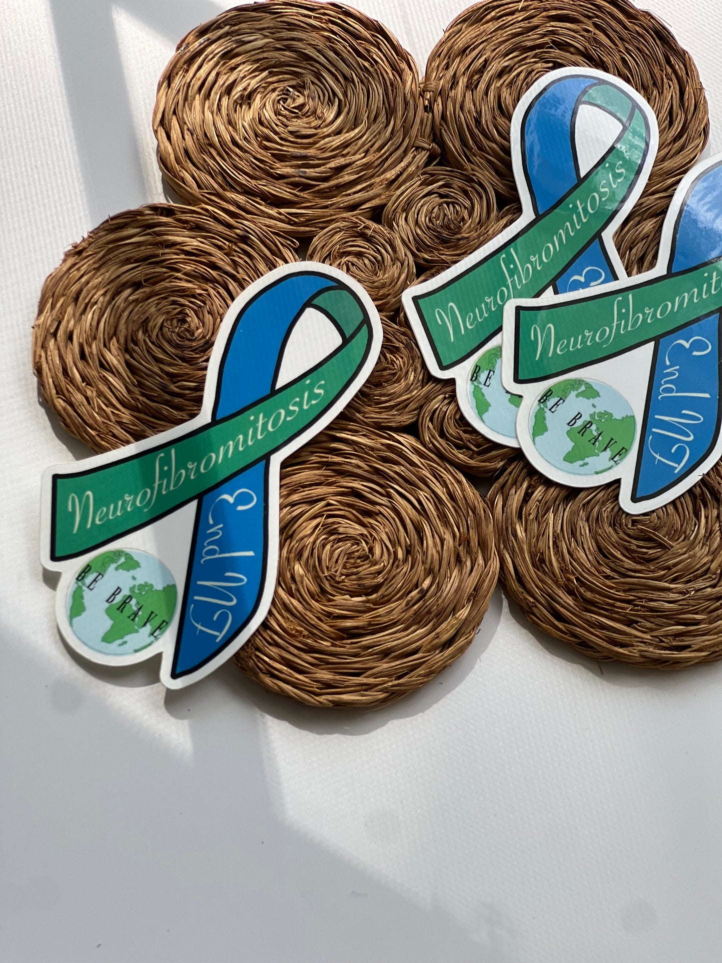 Be Brave Neurofibromatosis Ribbon #EndNF Vinyl Sticker