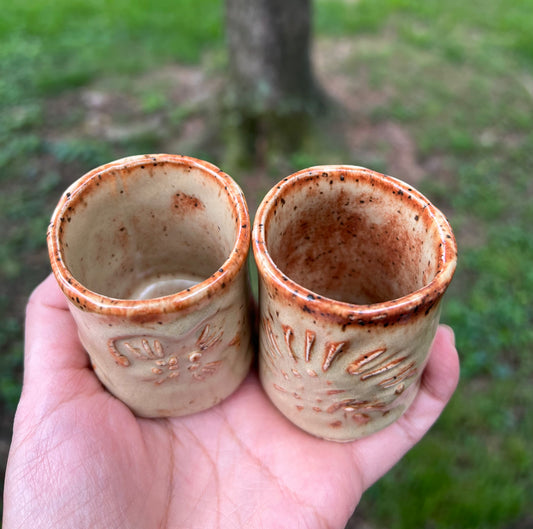 Ceramic Shot Glass (Oatmeal Set of 2)