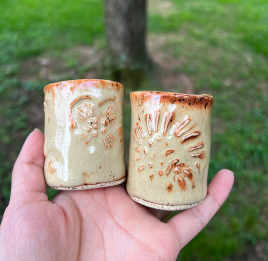 Ceramic Shot Glass (Oatmeal Set of 2)