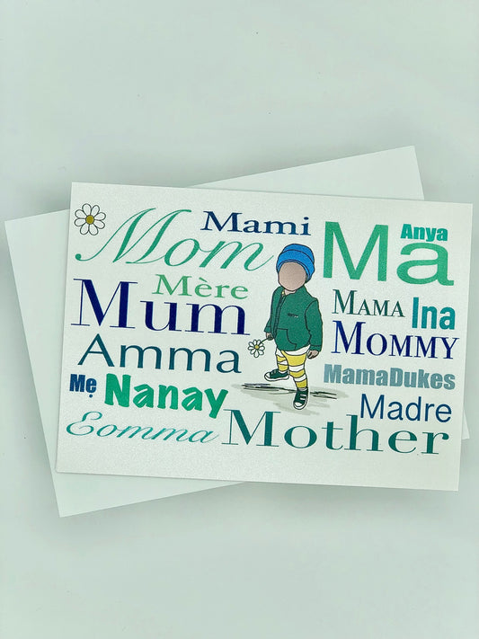 Mother's Day Greeting Card (Mom in different languages)