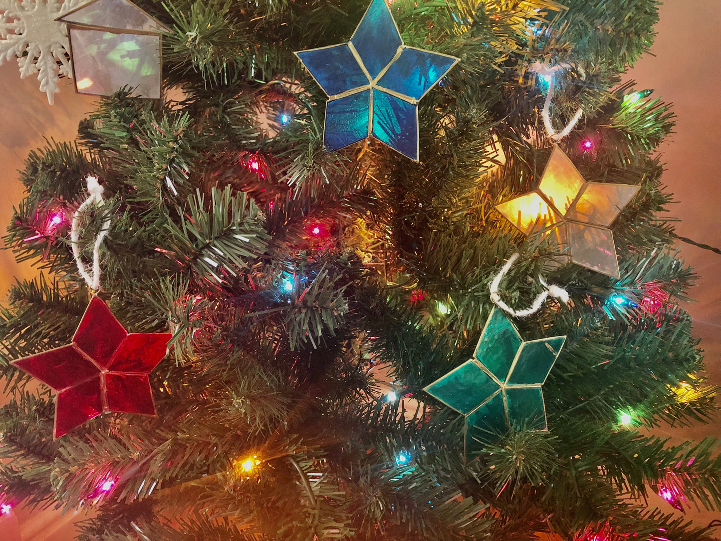 Capiz Ornament (Green Star)