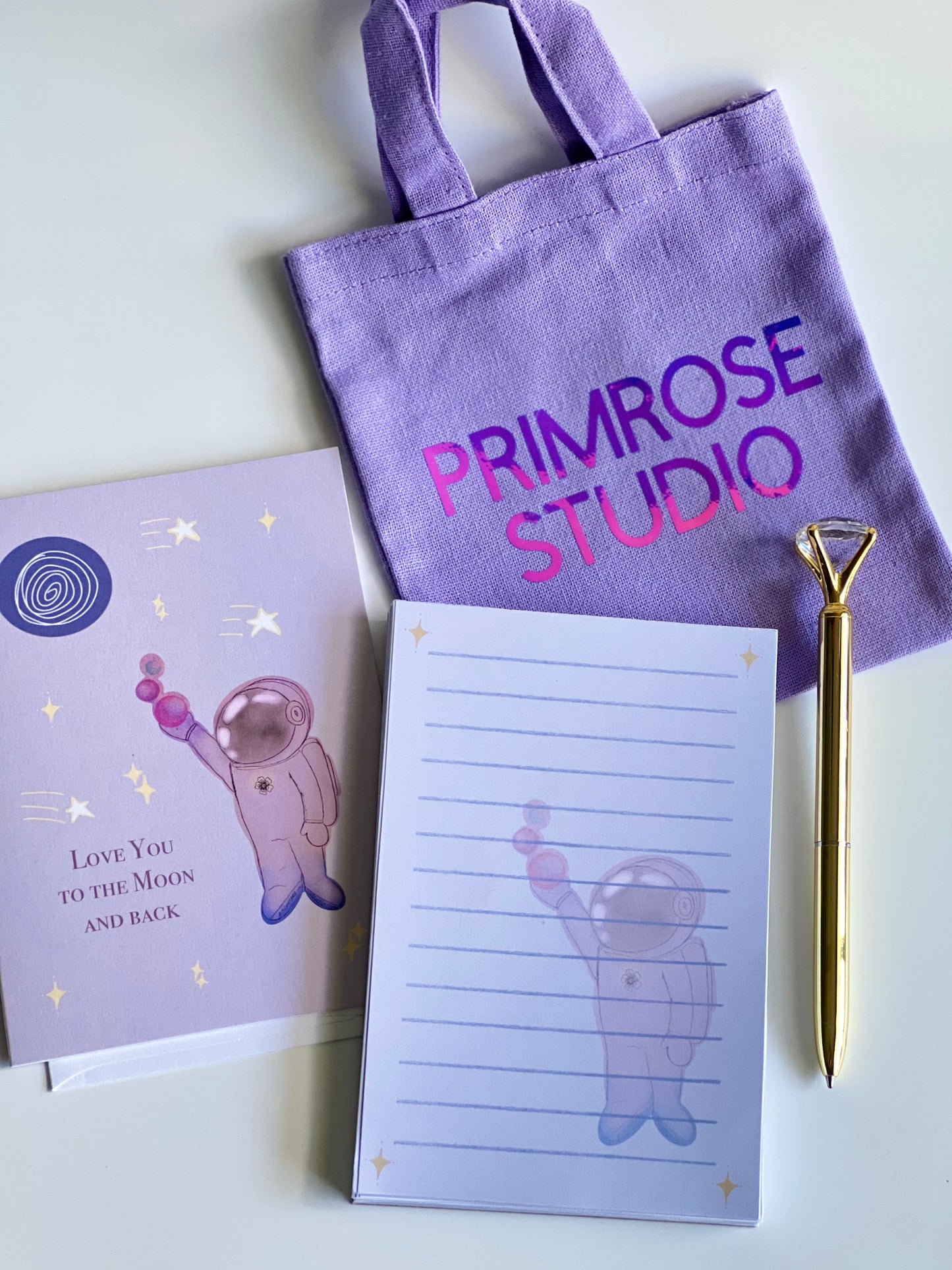 Mini P.S. Tote (Lavender with Holographic Design)