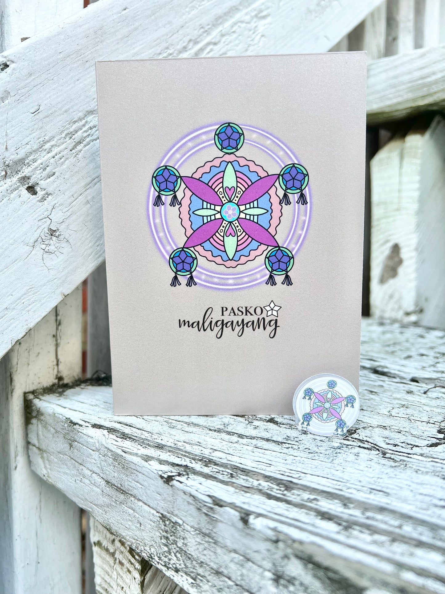 Filipino Parol (Vicky and Joez Inspired) Acrylic Pin 1x1in