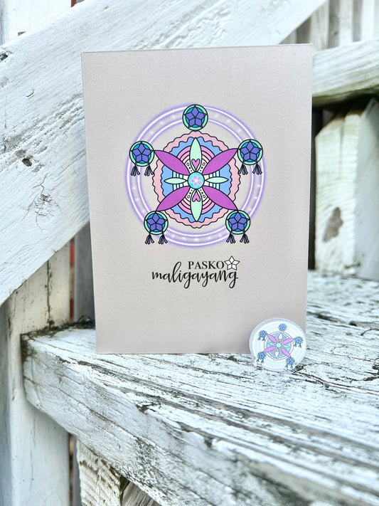 Filipino Parol (Vicky and Joez Inspired) Acrylic Pin 1x1in