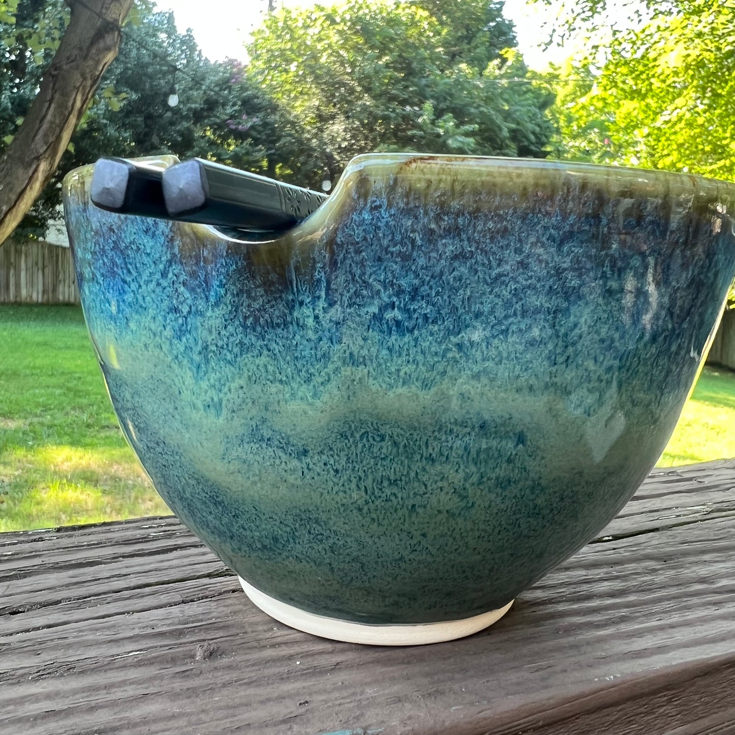 Ceramic Ramen Bowl, Noodle Bowl, Pho Bowl, Soup Bowl (with Chopsticks)
