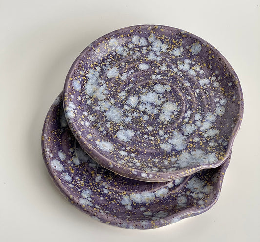 Ceramic Spoon Rest (Blue Hydrangea)