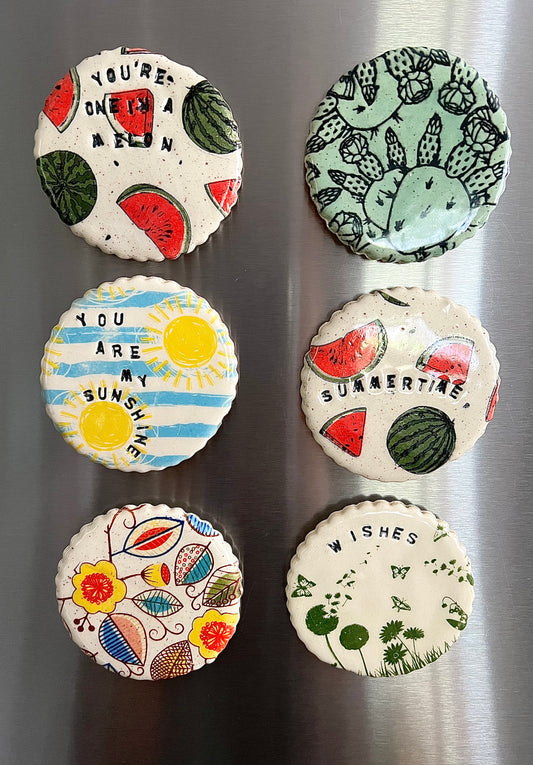 Ceramic Summertime Magnet