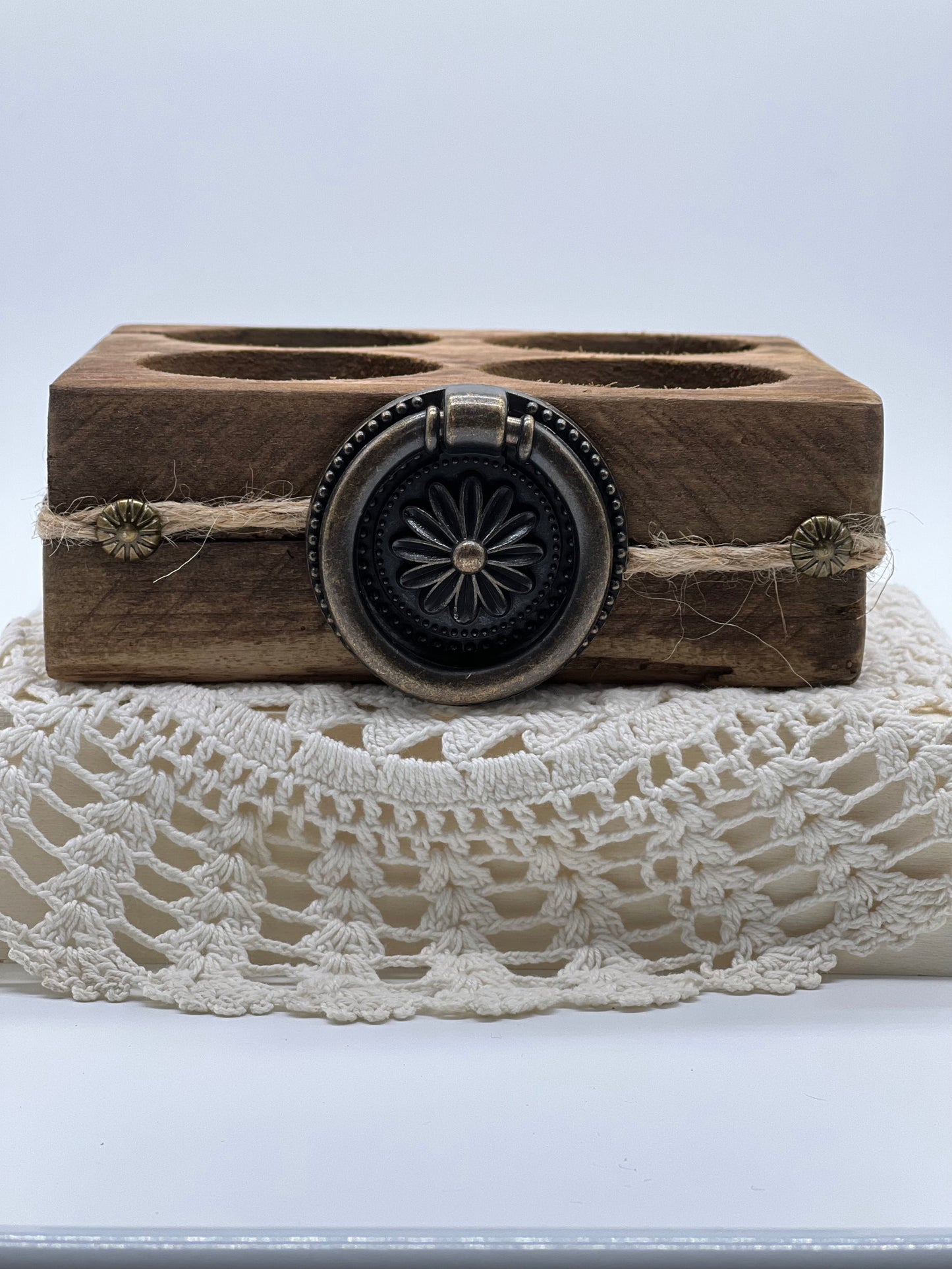Wooden Shot Glass Holder (One Oatmeal Shot Glass Included)