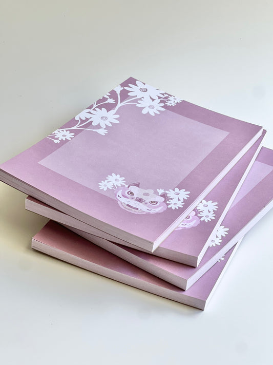 Floral Dragon Notepad, 4x6 in