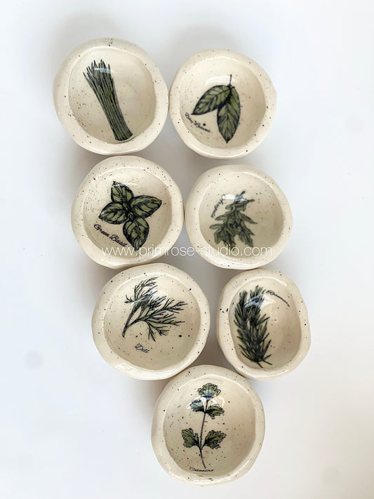 Ceramic Pinch Pot (Various Herbs)