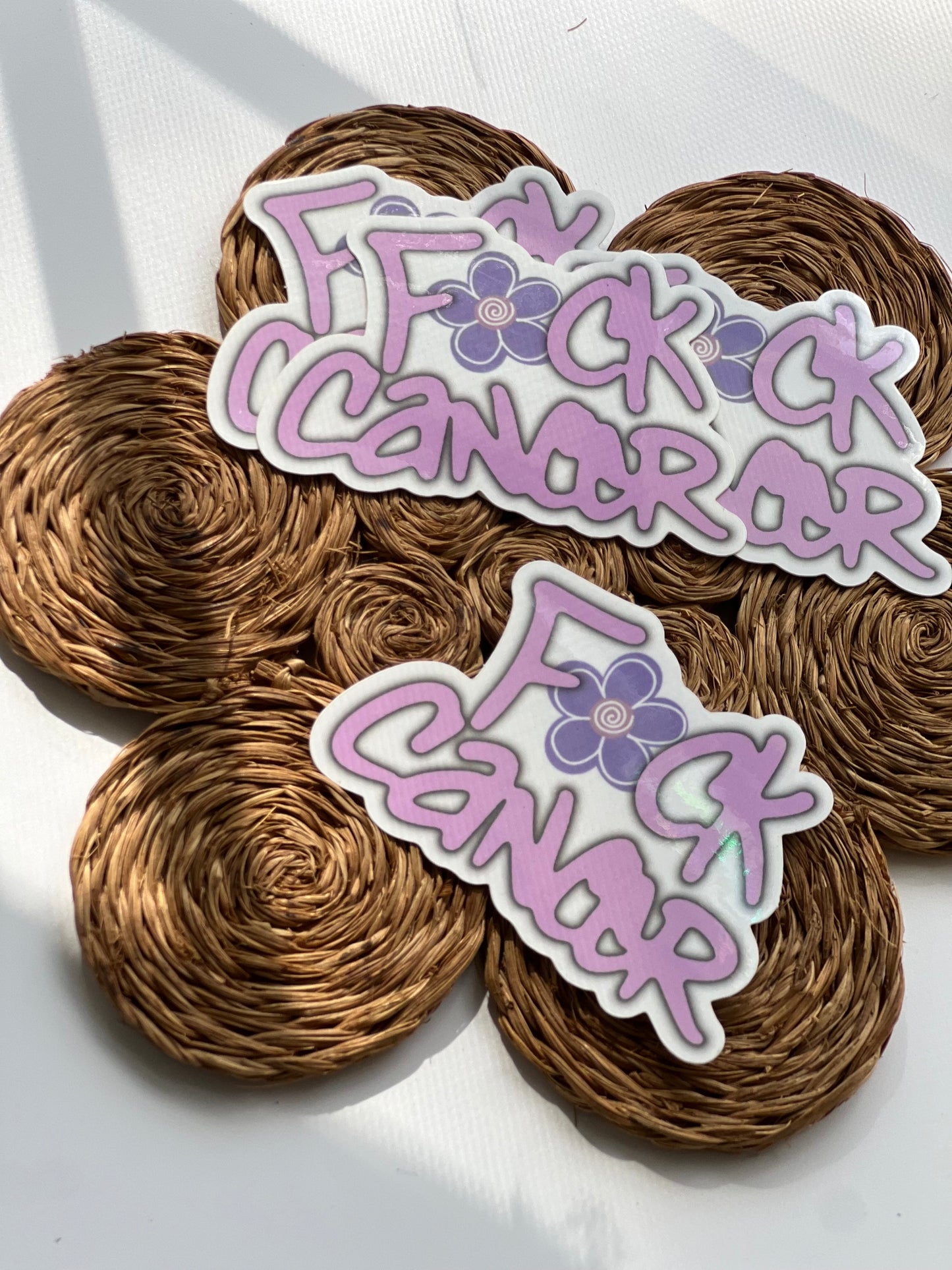 F🌸CK CANCER Vinyl Sticker