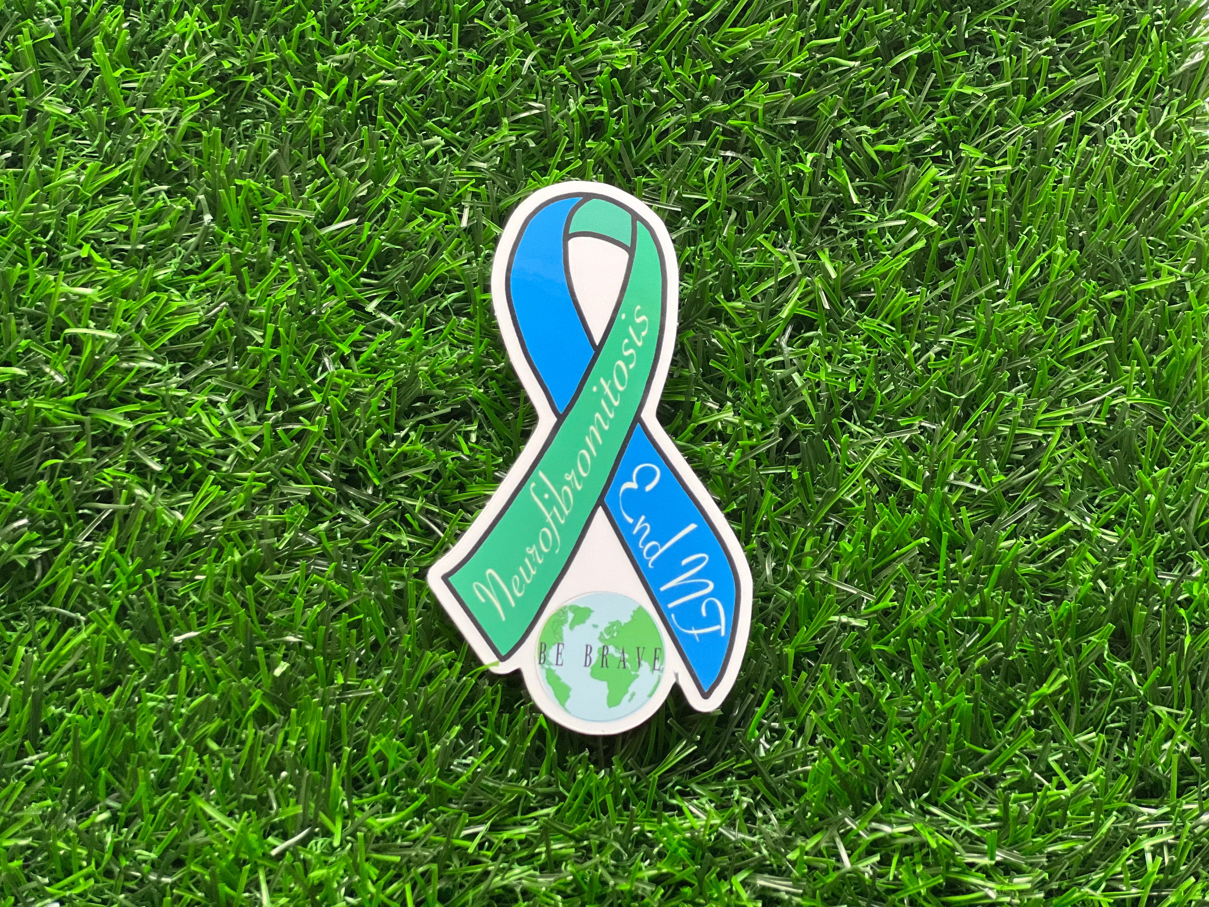 Be Brave Neurofibromatosis Ribbon #EndNF Vinyl Sticker – Primrose Studio