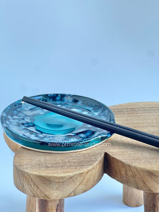 Ceramic Spoon Rest (Power Turquoise)