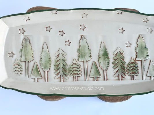 Ceramic Tray (Trees and Stars)