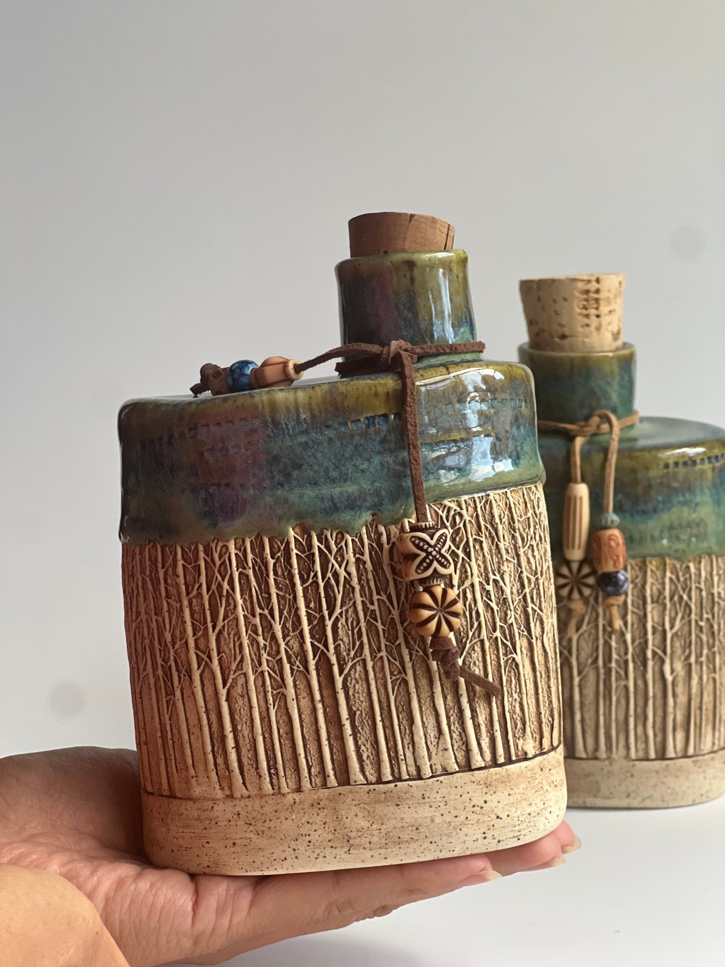 Ceramic Flask (with cork)