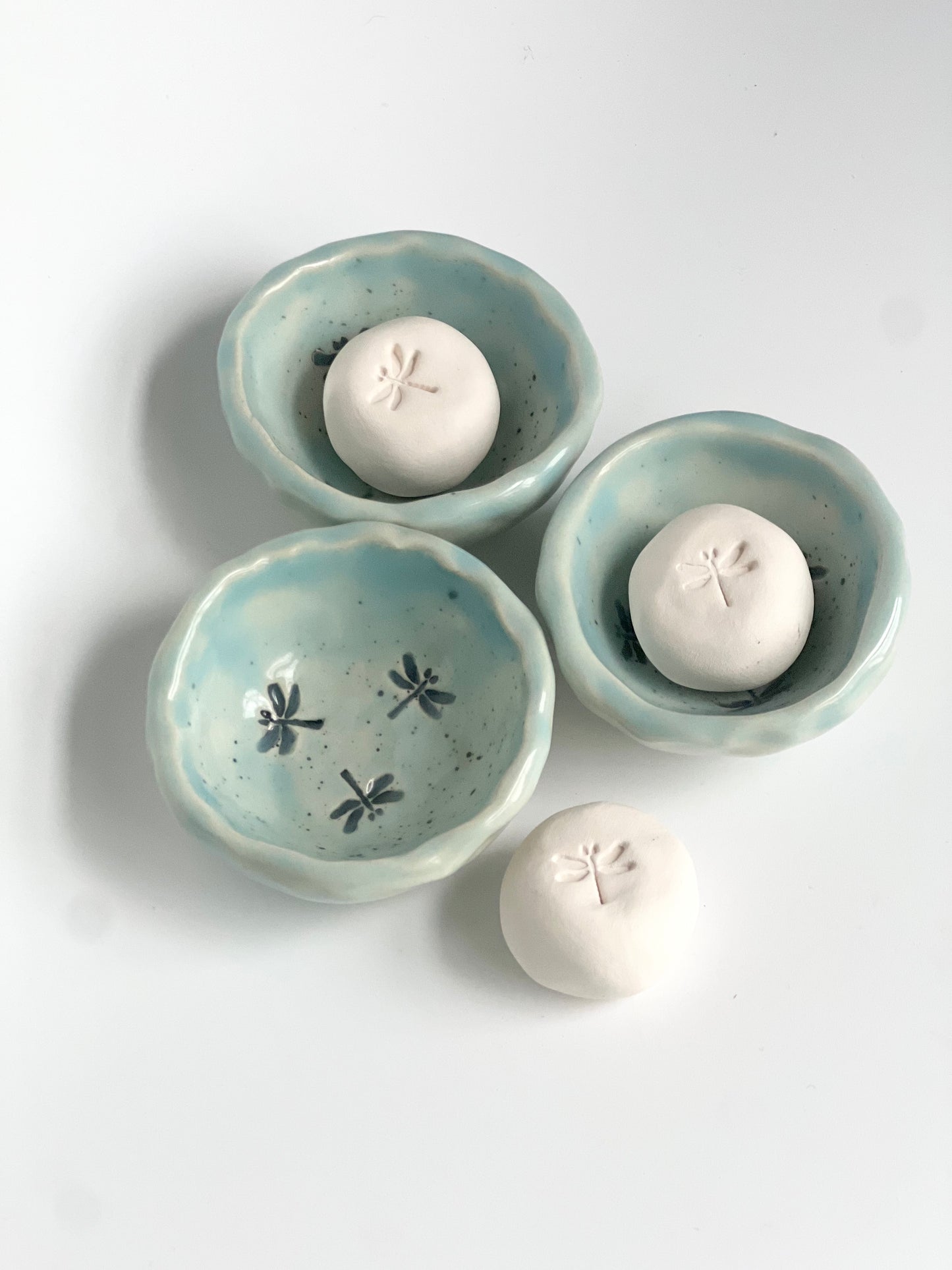 Ceramic Incense Stone with Pinch Pot
