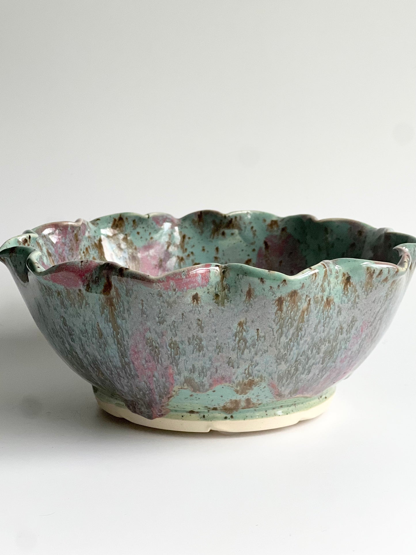 Ceramic Flower Nesting Bowls (Set of 2)