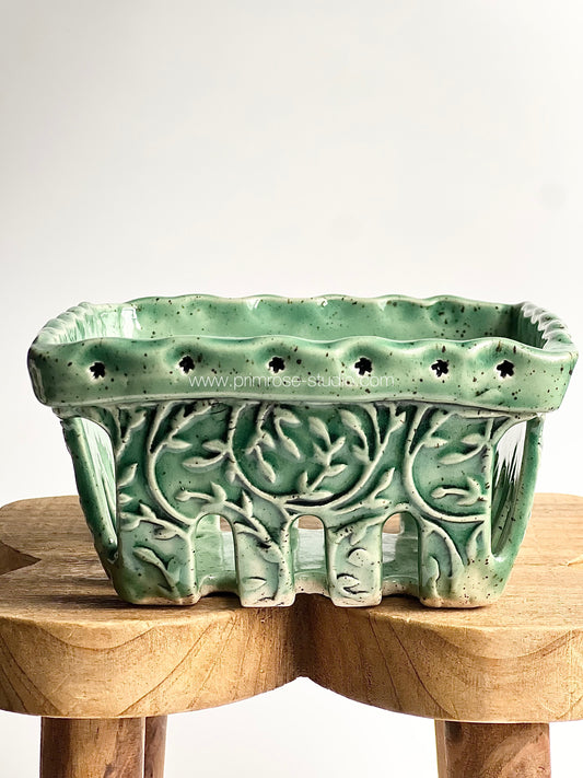 Ceramic Berry Basket (Jade)