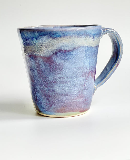 Ceramic Hand Carved Spring Lavender Mug (L-3)