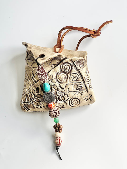 Ceramic Wall Pocket (with Beads)