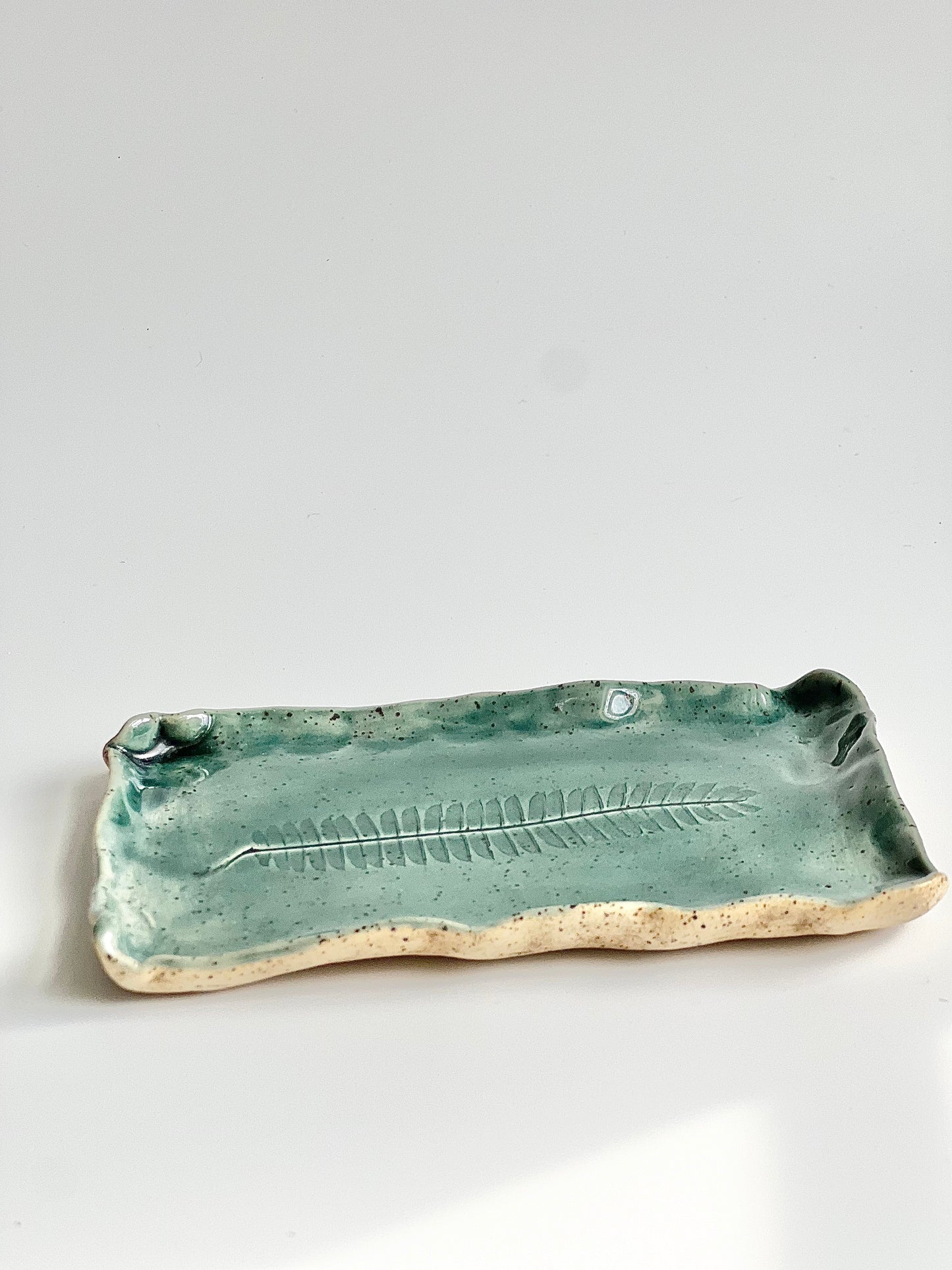 Ceramic Evergreen Trinket Tray