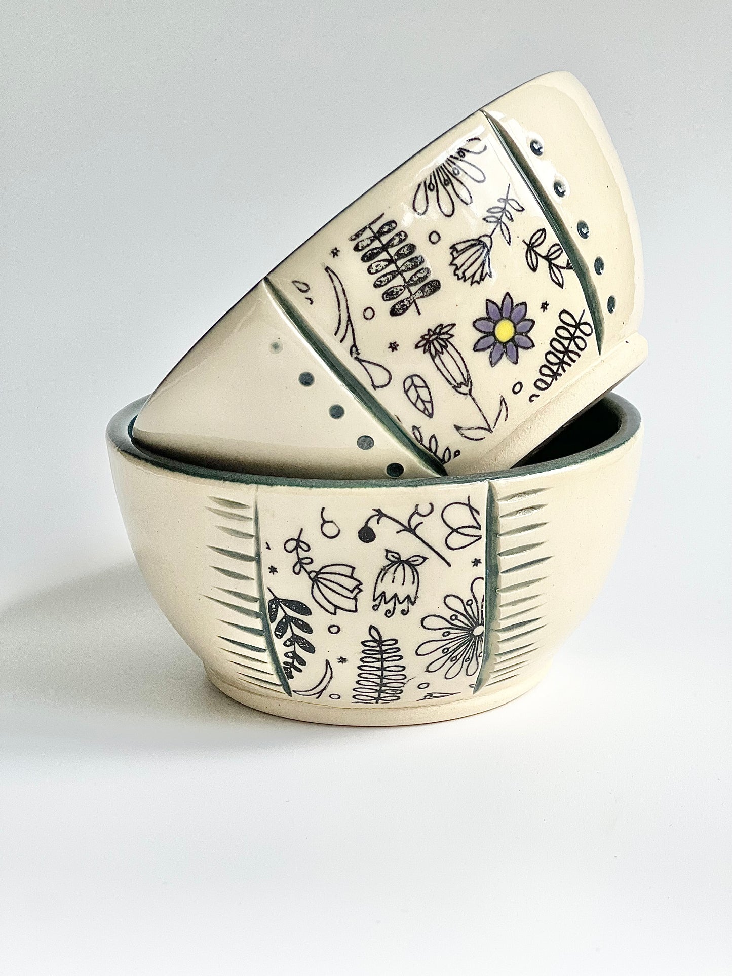 Ceramic Ice Cream Bowls (Set of 2)