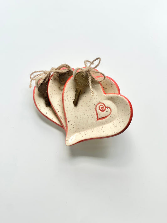 Ceramic Key To My Heart Trinket Tray