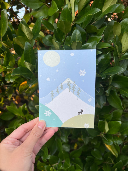 Mountain of Strength Winter Greeting Card