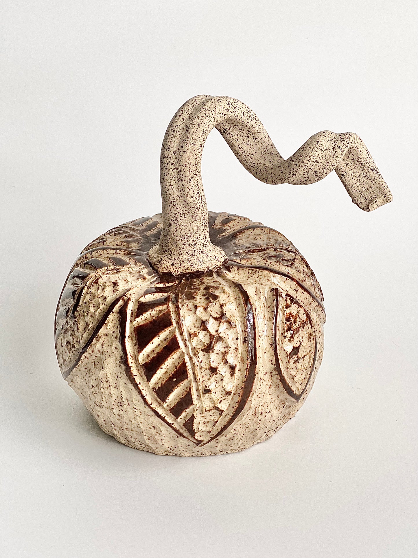 Ceramic Decorative Pumpkin (Sgrafitto)